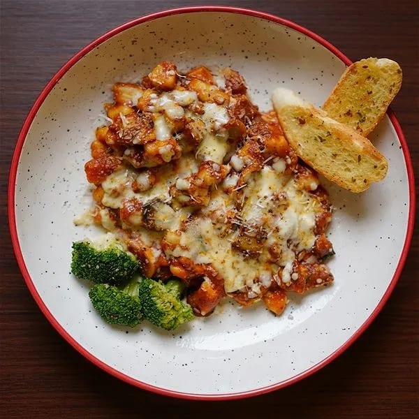 Gnocchi with Tomato Sauce & Mozzarella